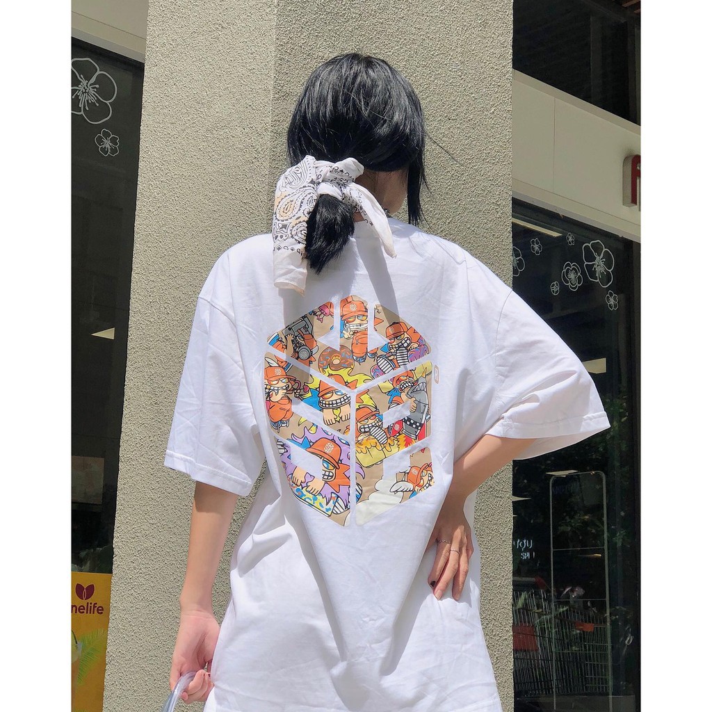 Áo SWE BIG LOGO CARTOON - Tee SWE Hoạt Hình Unisex