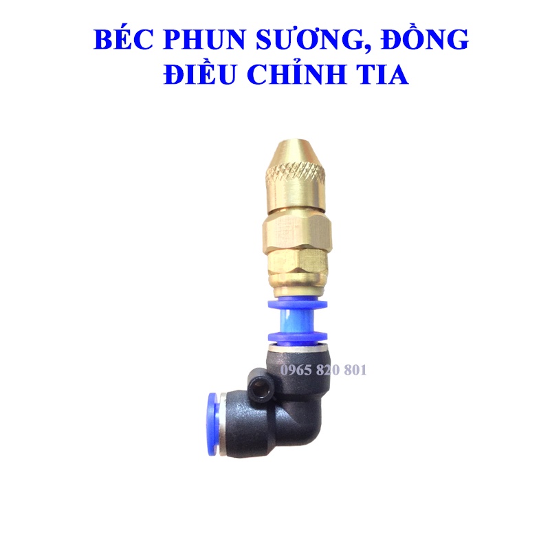 Bộ béc phun sương dập bụi chống tắc, kèm cút L 8mm