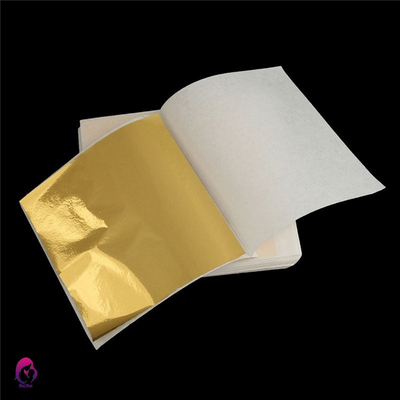 ♦♦ 100pcs/Set Art Gold Foil Leaf Sheets for Art Crafts Design Framing Scrap 10x10cm