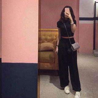 quần Culottes-Quần ống sớ cạp cao