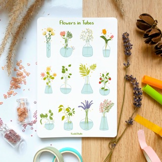 Bullet Journal Sticker - Hoa lá