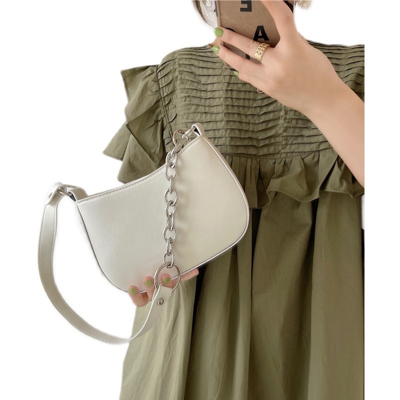 Túi kẹp vai nữ trơn xích giá rẻ. kèm dây đeo chéo