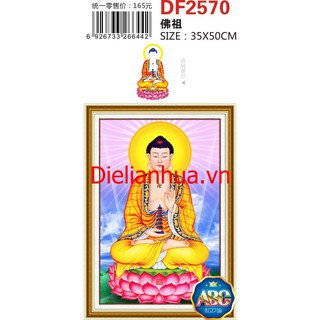 Tranh đính đá phật tổ. kích thước: 35x50cm