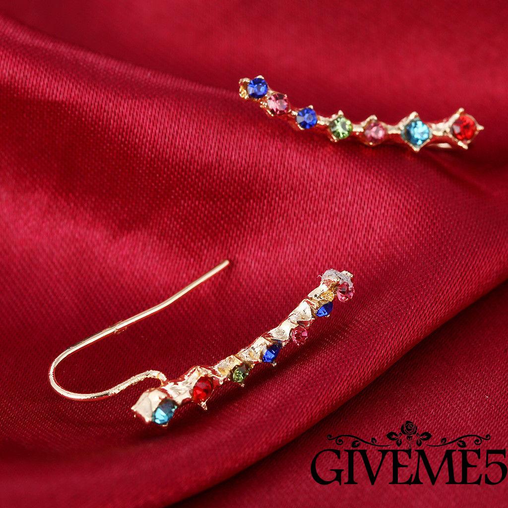 Đôi khuyên tai đính đá lấp lánh thời trang nữ