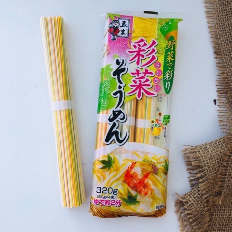 Mì somen rau củ Itsuki 320g Nhật Bản làm từ rau củ bổ dưỡng hấp dẫn cho bé