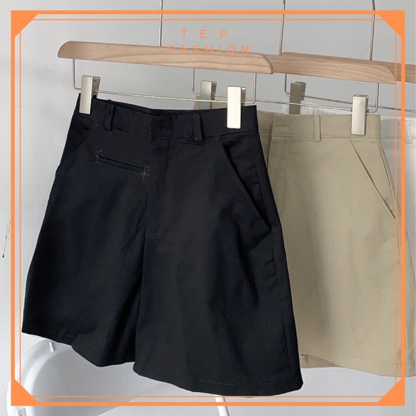 Quần Short Kaki Lưng Cao Túi Cơi  Tep Fashion - QS005 | BigBuy360 - bigbuy360.vn