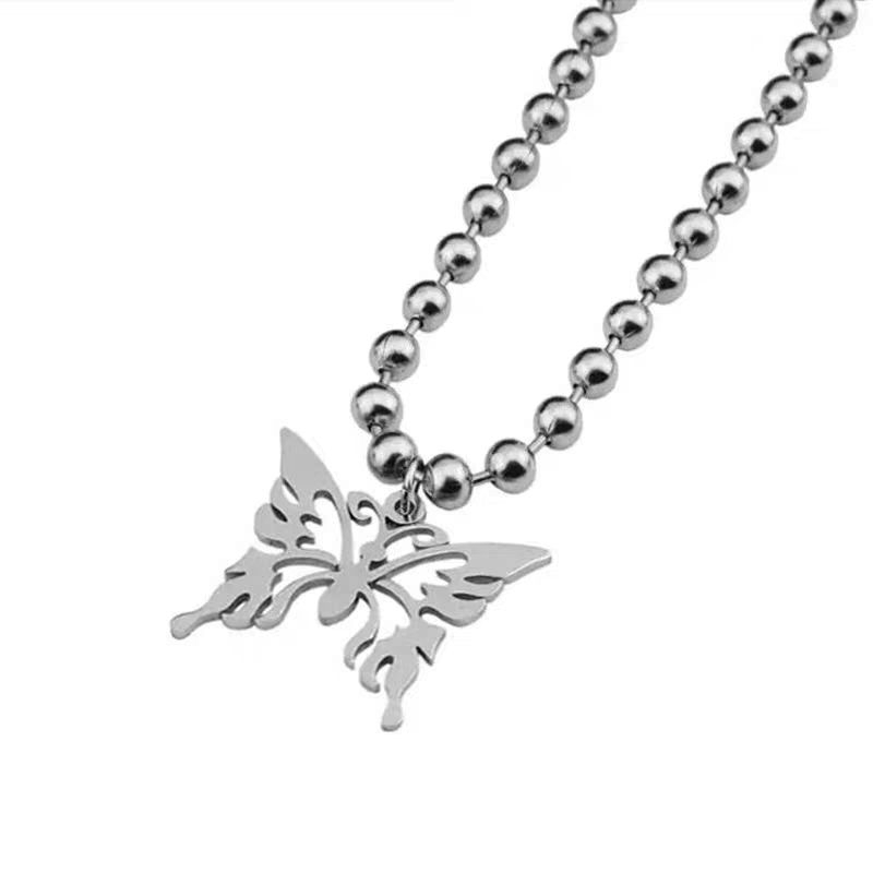 Vòng Cổ Gắn Mặt Hình Bươm Bướm Độc Đáo Phong Cách Hip-Hop Cá Tính