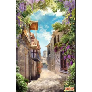 Tranh dán tường 3D quán cafe, trà sữa