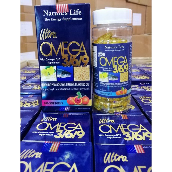 OMEGA 369 - Tăng cường thị lực cho mắt, giúp sáng mắt, bồi bổ sức khỏe hộp 100 viên