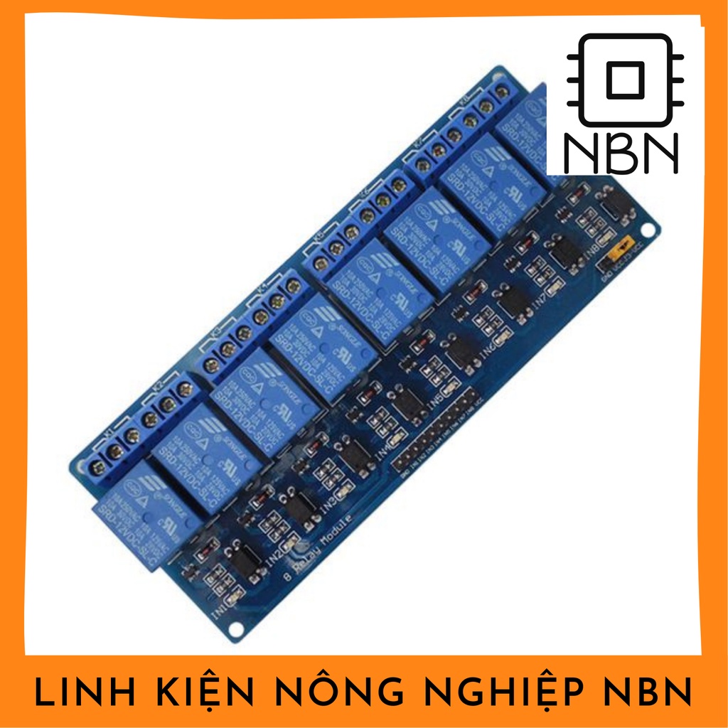 Module relay 8 kênh🔥 5V/220V-10A (RL8-0510) 🔥 Opto cách ly
