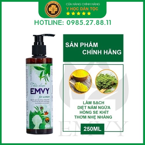 Dung Dịch Vệ Sinh Phụ Nữ EMVY 250ml - [CHÍNH HÃNG] - Giúp làm sạch âm đạo, ngăn ngừa nấm ngứa, hồng hào se khít