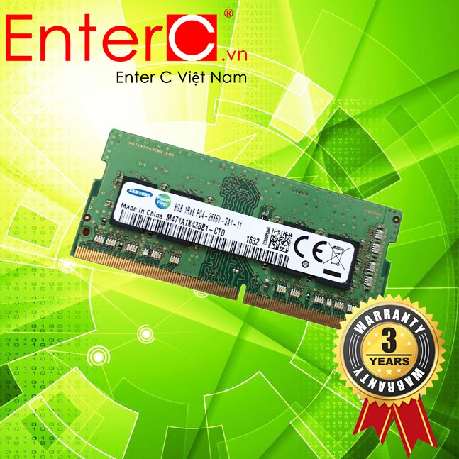 RAM Laptop DDR4 Samsung 8GB Bus 2666 - Bảo Hành 36 Tháng