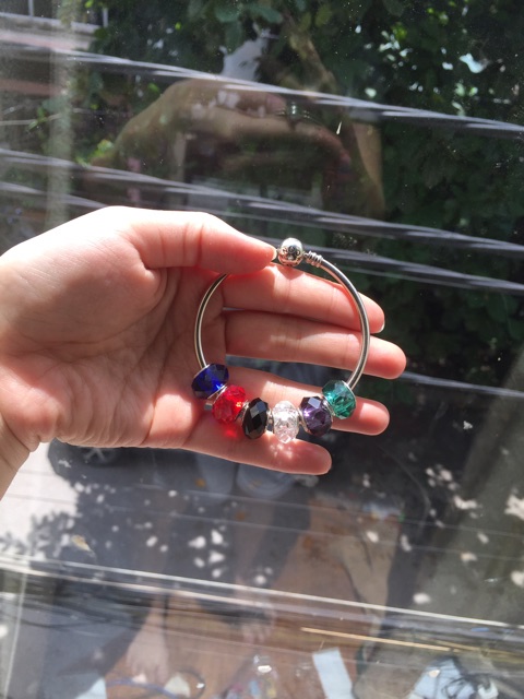 Hạt charm glass nhiều màu dùng mix charm handmade