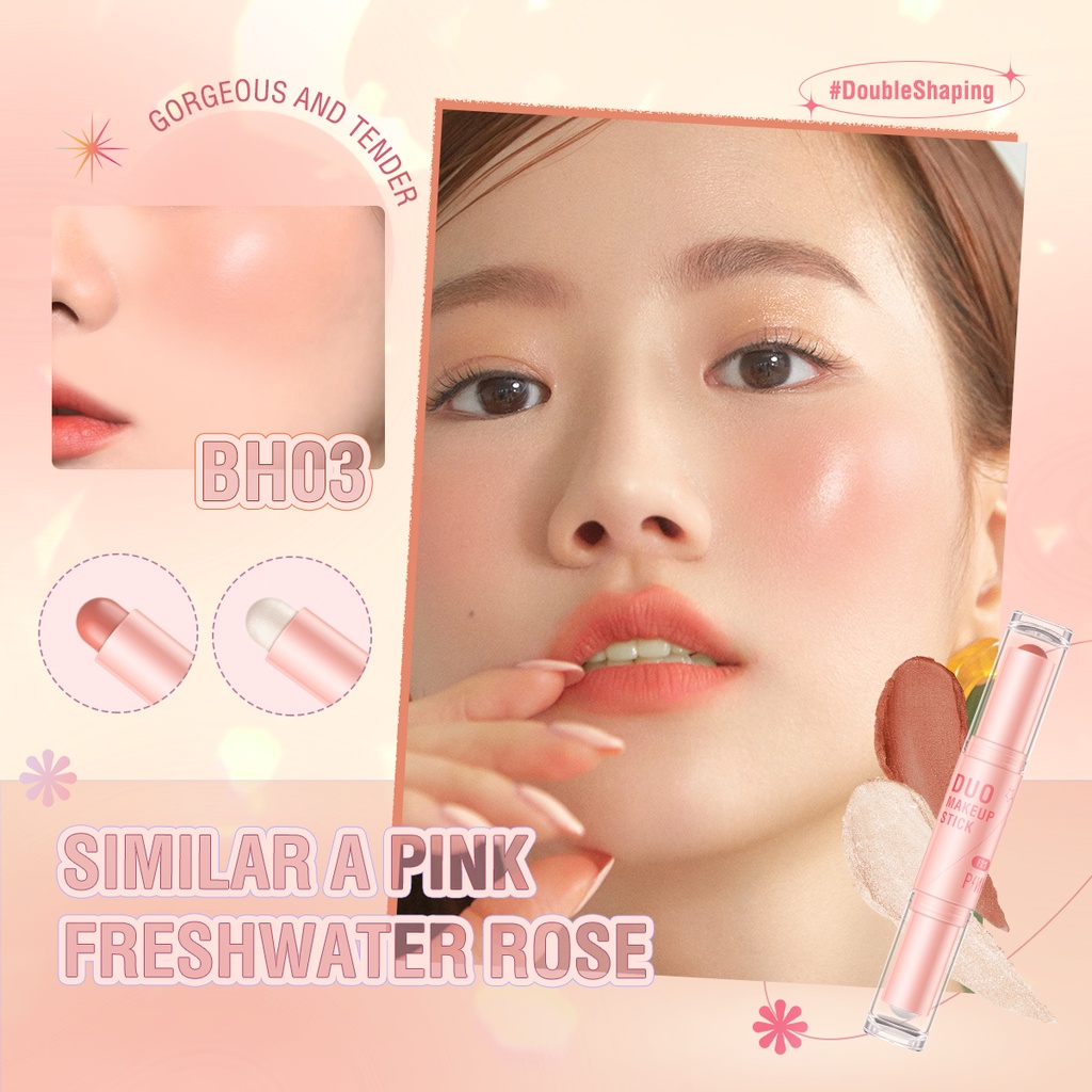 PINKFLASH DoubleShaping 2 TRONG1 Má hồng Điểm nổi bật Gậy trang điểm 30g | BigBuy360 - bigbuy360.vn