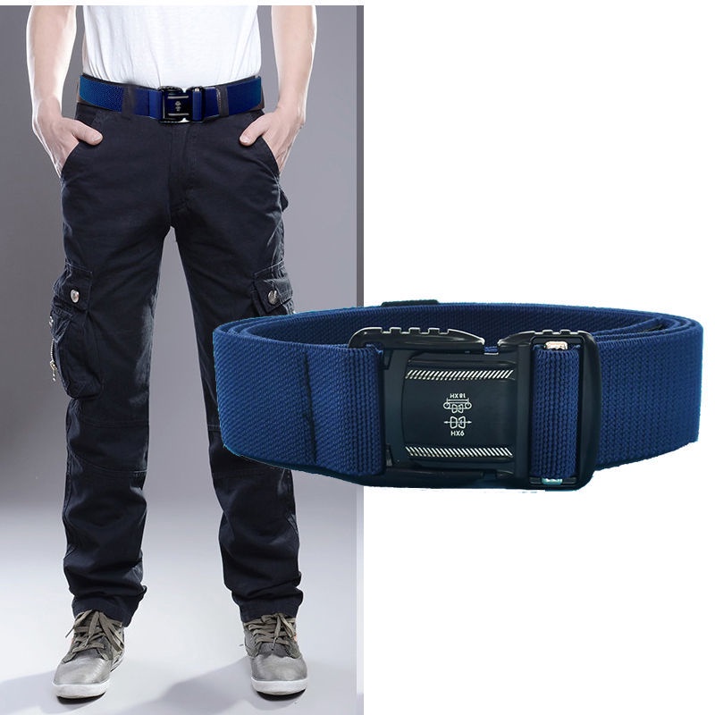 Thắt lưng dã ngoại nylon khóa gài kim loại cực cá tính cho nam