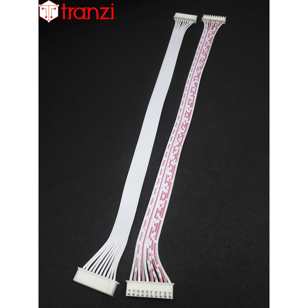 Dây cắm header 2.54mm XH2.54 10P 30cm 2 đầu bấm cùng hướng màu trắng đỏ - túi 1 cái