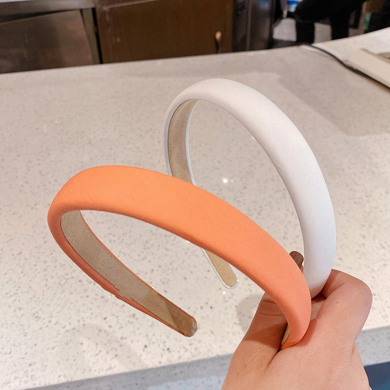 Băng đô cài tóc màu trơn đơn giản cho nữ