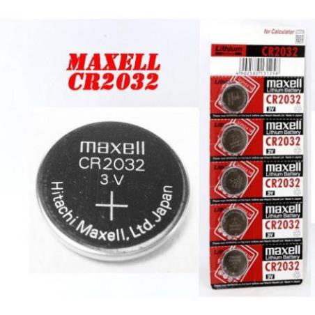 Vỉ 5 viên pin CMOS CR2032 Maxell Lithium Battery 3V