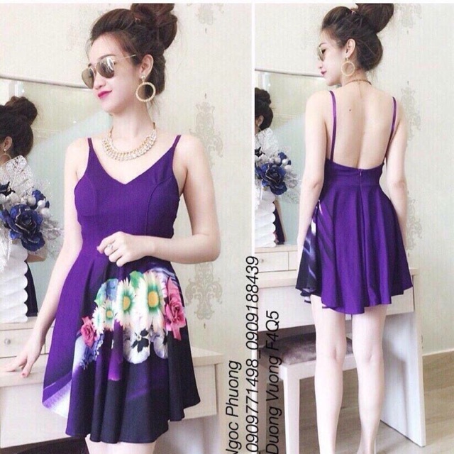 Đầm dây hở lưng