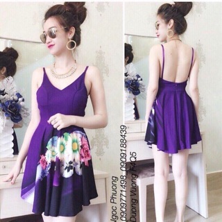 Đầm dây hở lưng