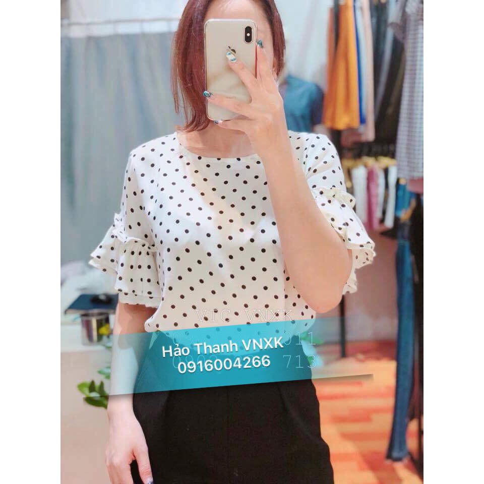 ÁO LOVE DEPARIS CHẤM BI TAY BÈO