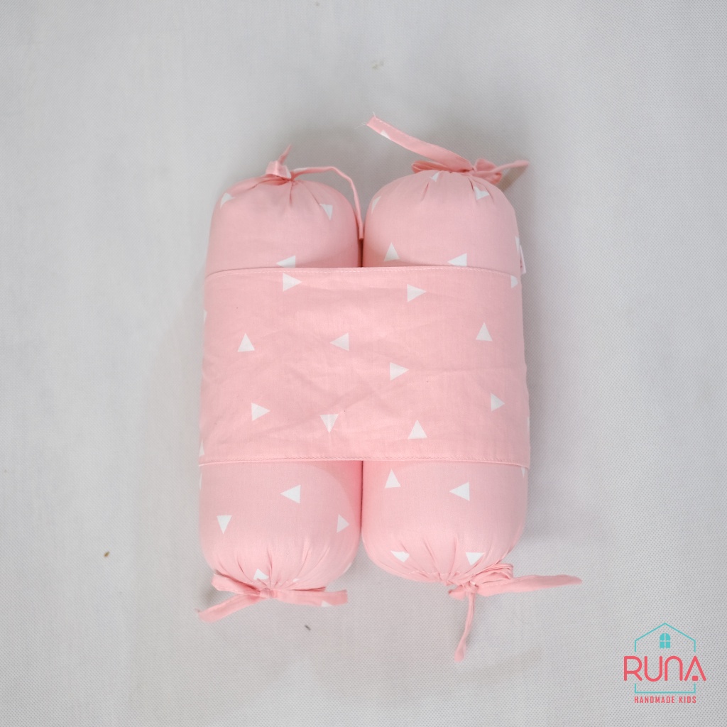 Gối chặn cho bé RUNA KIDS chất liệu cotton Hàn 100% cao cấp, mềm mịn, an toàn cho bé