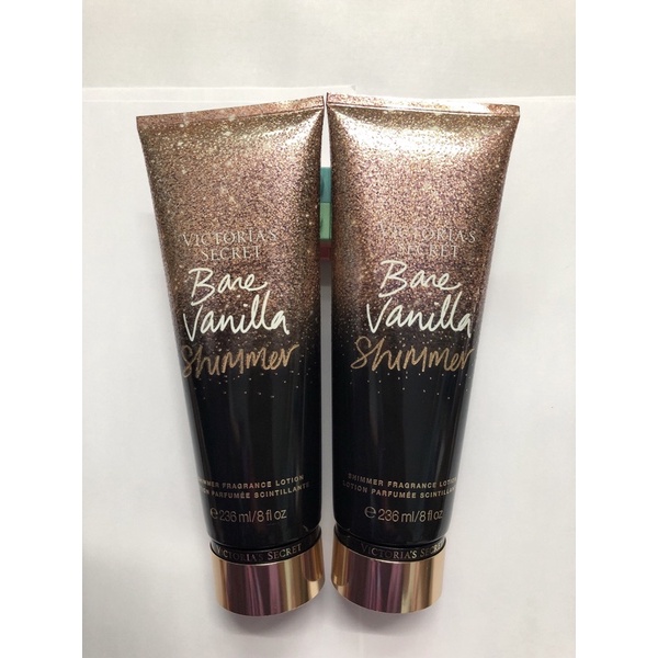 Sữa dưỡng da VICTORIA'S SECRET Bare Vanilla Shimmer Fragrance lotion 236ml. Hương Vani kim tuyến ngọt ngào