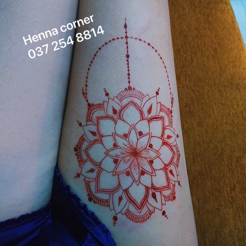 MÀU ĐỎ CHERRY-MƯC XĂM TẠM THỜI, HENNA BỀN MÀU 4~7 Ngày