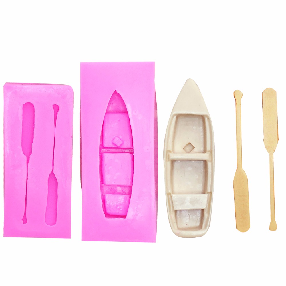 Khuôn Silicone Tạo Hình Thuyền 3D Làm Bánh/Nến/Nến/Khuôn T1124
