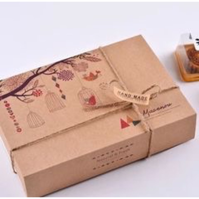 Hộp bánh trung thu hoa chim 4 bánh 80gr