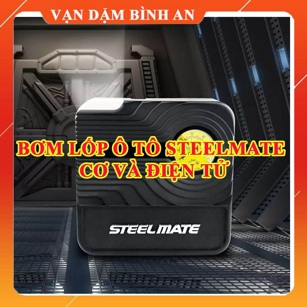 Bơm lốp ô tô Steelmate, máy cơ P03 và điện tử P05 chính hãng cao cấp BH 12 tháng - Vạn Dặm Bình An