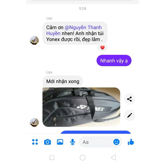 Bao vợt 3 ngăn chính to rộng nhiều màu