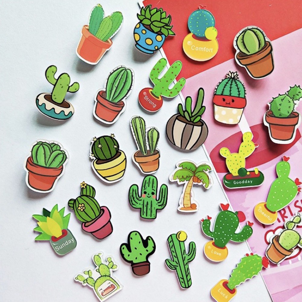 Set 2 sticker huy hiệu cài áo balo mẫu xương rồng Phụ Kiện 68 (ngẫu nhiên)