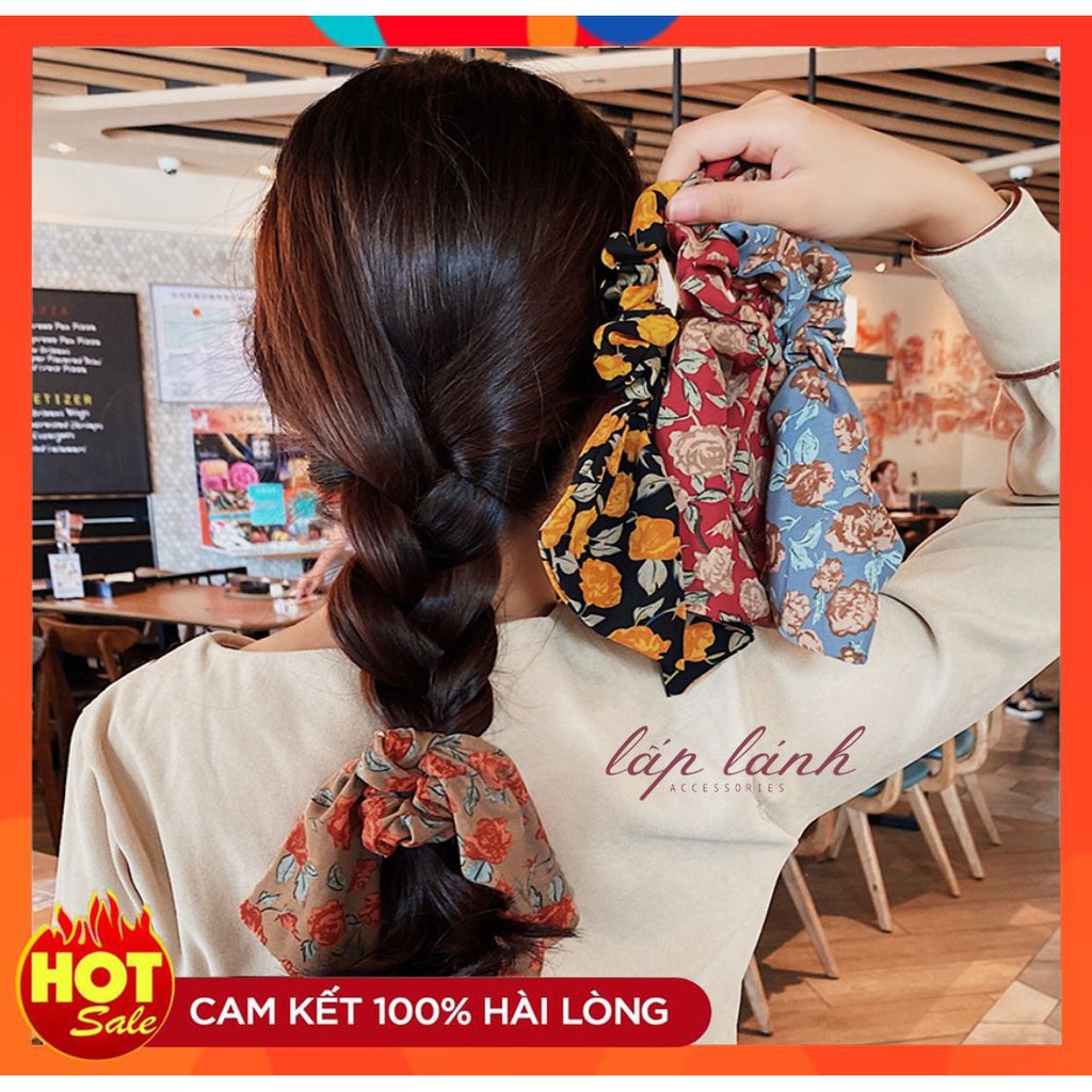 [Có sẵn] CỘT TÓC NƠ HOA RETRO KIỂU PHÁP PHONG CÁCH MÙA HÈ VINTAGE LÃNG MẠN ĐÁNG YÊU CT17