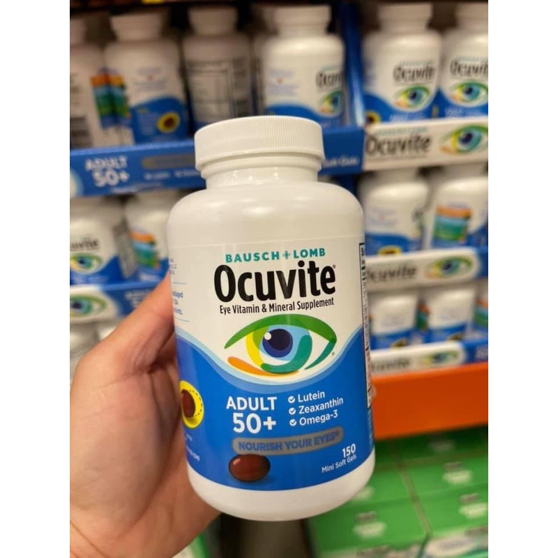 Viên Uống Bổ Mắt Ocuvite Lutein 150 viên của Mỹ dành cho người trên 50 tuổi