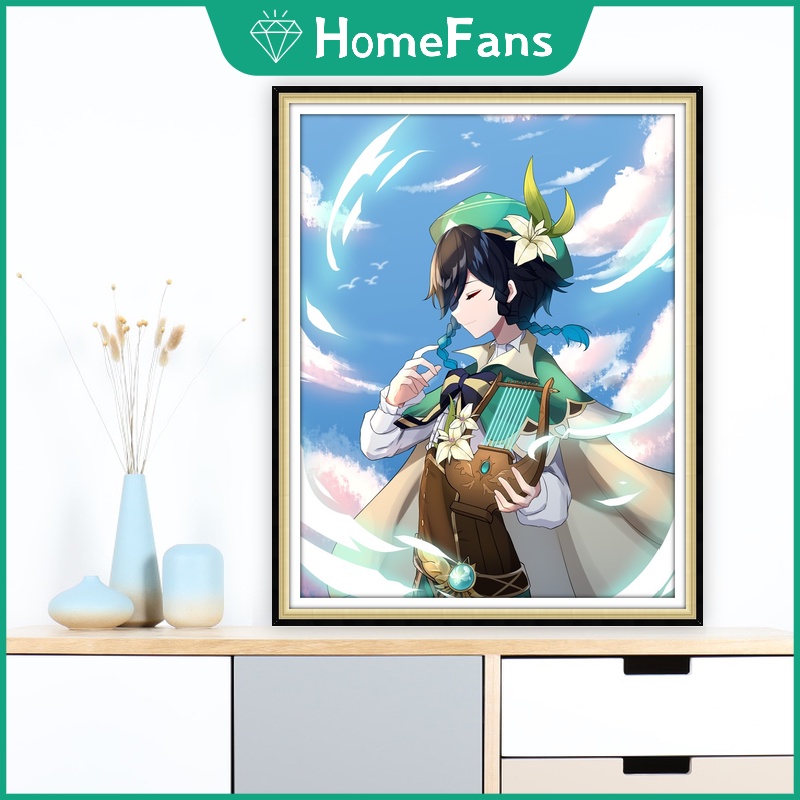 Bộ Tranh Đính Đá 5D Tự Làm 30x40cm / 40x50cm Hình Game Độc Đáo