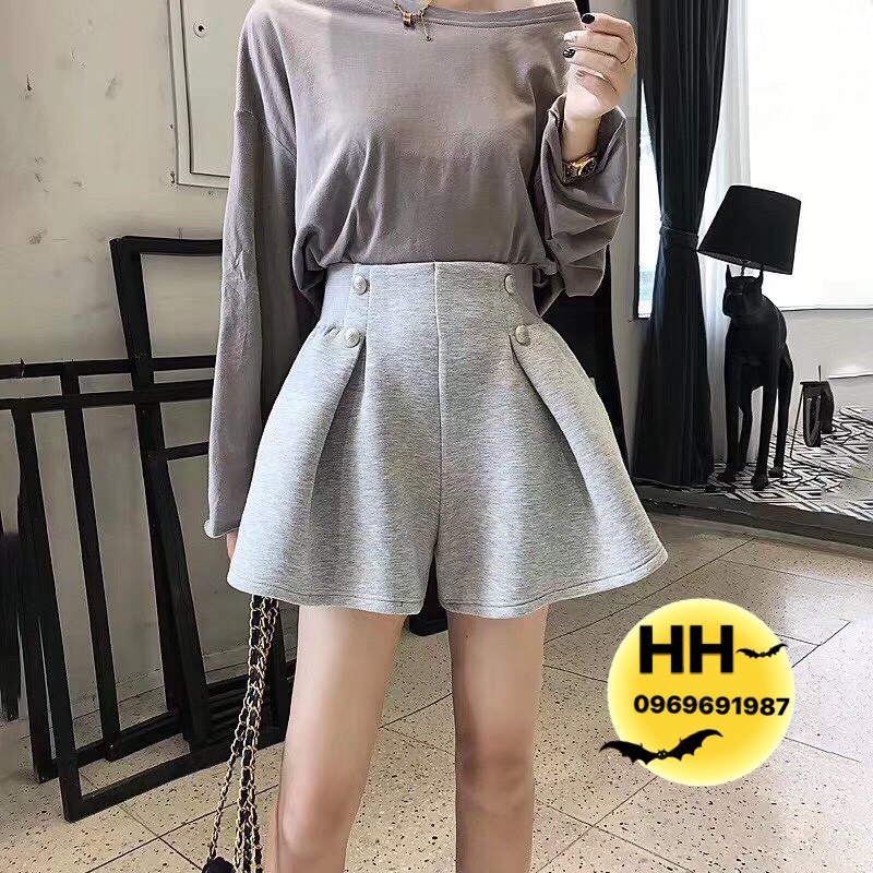 Quần short phồng đính cúc mã 535