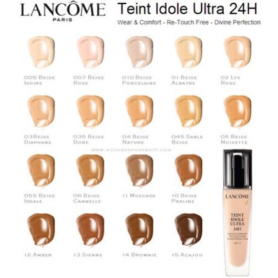 Sample - Lancome Teint Idole Ultra Wear 12 màu