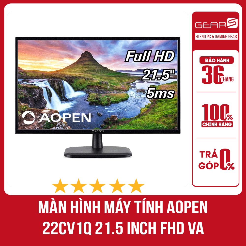 Màn hình Acer AOpen 22CV1Q (21.5inch/FHD/VA/60Hz/5ms/250nits/HDMI+VGA) - Bảo hành chính hãng FPT