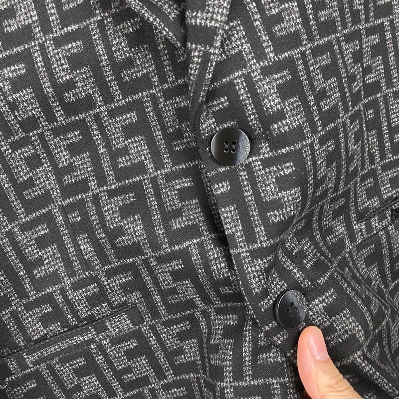 Áo khoác vest blazer nam Fendi FD họa tiết FD sang trọng lịch lãm 2021