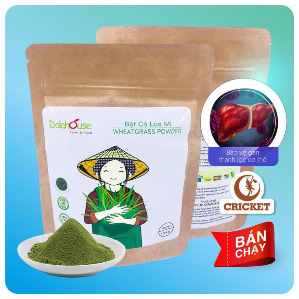 Bột Cỏ Lúa Mì Dalahouse 50g - Đơn hàng từ 150k trở lên được tặng 1 Tai Nấm Linh Chi loại 1