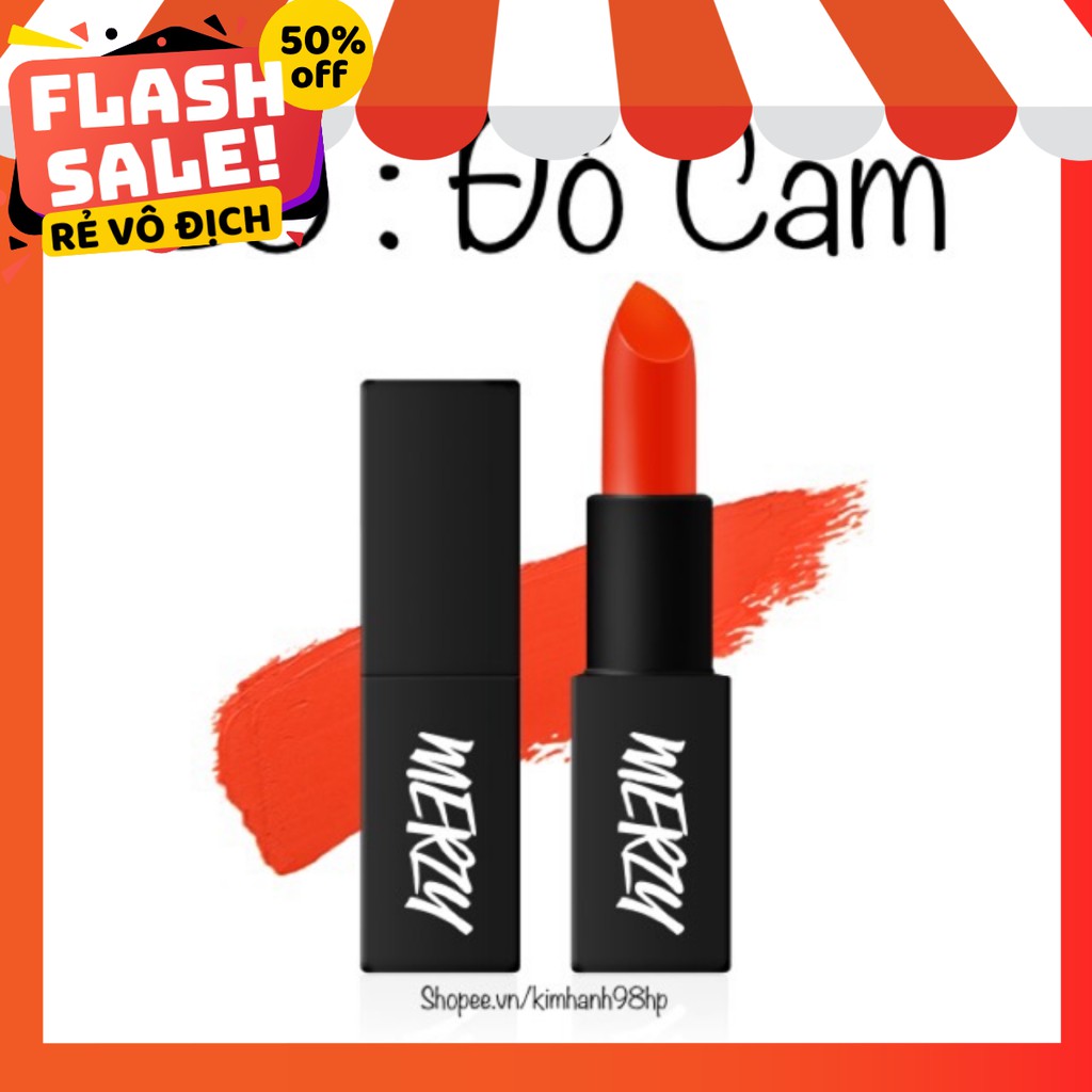 Son Thỏi Lì Merzy Another Me The First Lipstick #L6 Follow Me Đỏ Cam