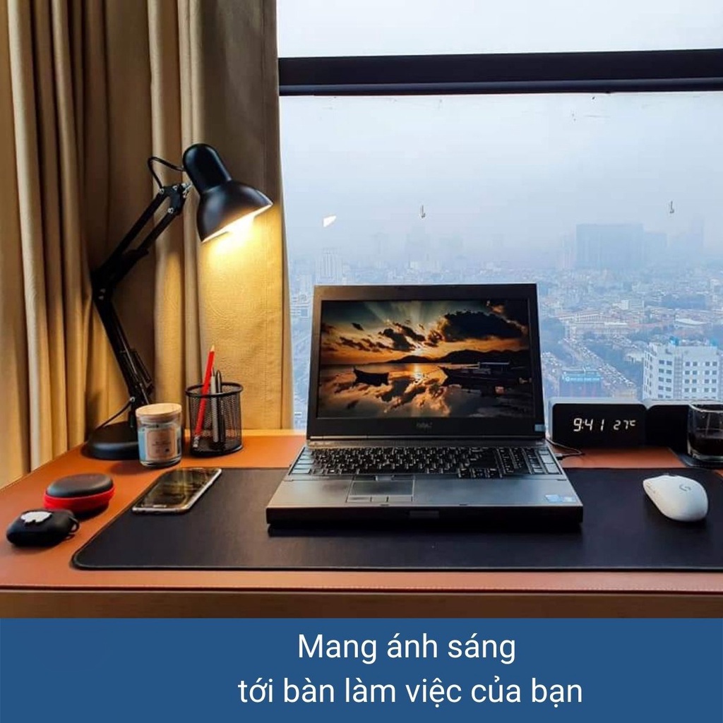 Đèn Bàn Học, Đọc Sách, Làm Việc Pixar Có Đế Tròn và Kẹp. Bóng LED 9w Đổi Màu 3 Chế Độ Ánh Sáng