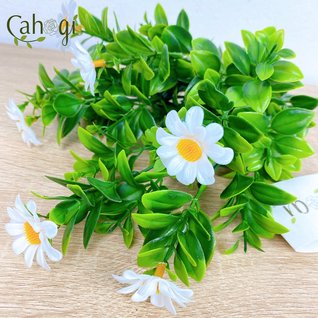 Hoa Giả - Hoa Cúc Daisy, Hoạ Mi Nhựa 30 Cm Cắm Bình, Trồng Hàng Rào, Trang Trí Nhà Cửa