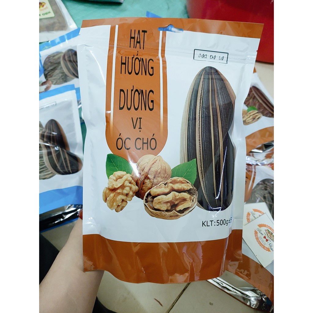 Hướng dương caramen gói 500g giòn ngon túi zip bạc