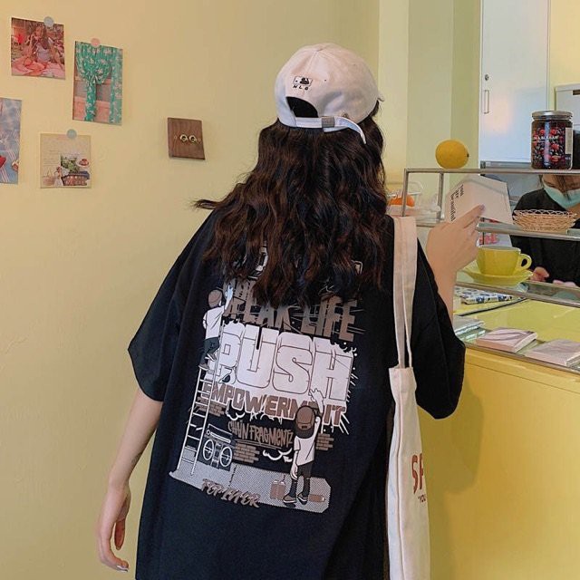 Áo thun Bivota áo phông tay lỡ form rộng PUSH Unisex phong cách Hàn Quốc AT05 | BigBuy360 - bigbuy360.vn