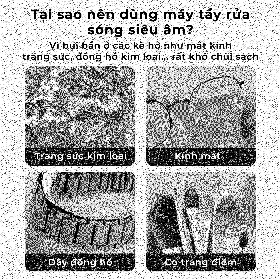 Máy Rửa Trang Sức Sóng Siêu Âm Nano Siêu Sạch Đa Năng Chuyển Rửa Các Phụ Kiện Thời Trang Như Kính Mắt, Nhẫn, Dây Chuyền