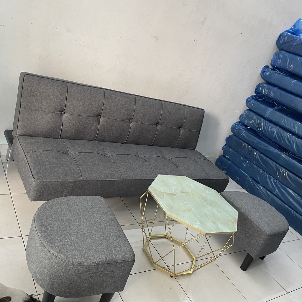 Thanh lý xả kho bộ ghế Sofa Bed Giá Sỉ - Sofa Giường chân kim loại hàng xuất nguyên thùng