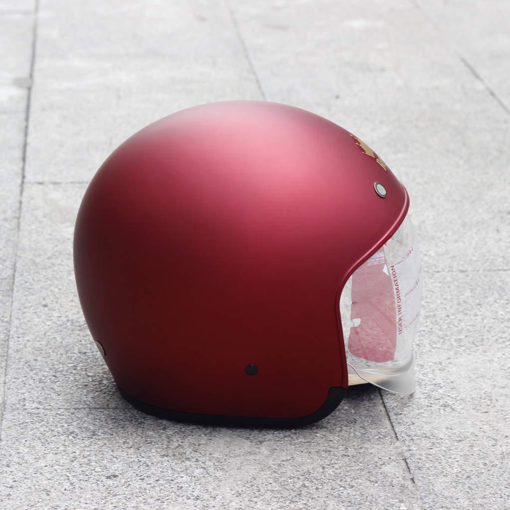 Nón bảo hiểm 3/4 Royal M139 có kính âm màu đỏ đô mờ