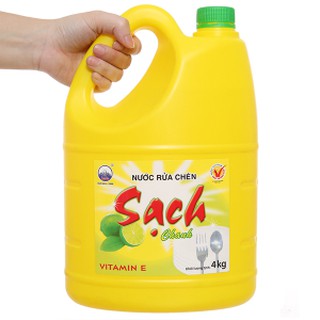 Nước rửa chén NET Sạch Vitamin E hương chanh 4kg